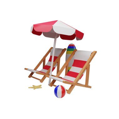 3D yazlık kavram izole edildi