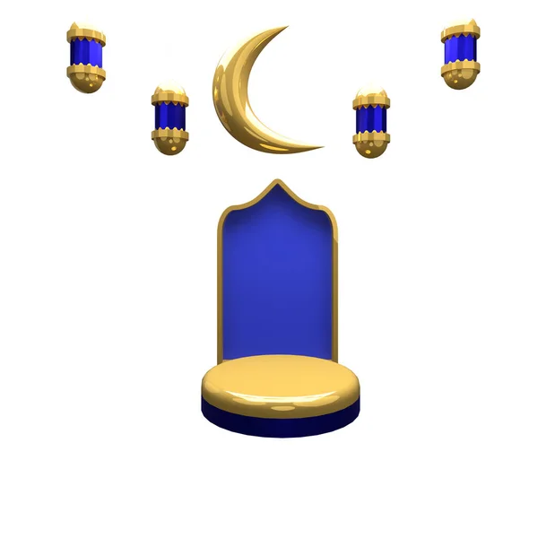 Representación Del Podio Con Concepto Islámico — Foto de Stock