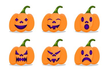 düz set karakter balkabağı cadılar bayramı ifadesi