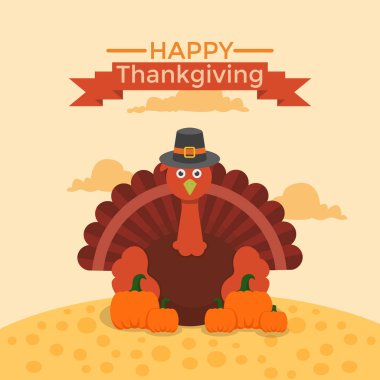 Kutlama Tasarımı Çizgi Filmi Türkiye ile Şükran Günü karşılama tasarımınız kutlu olsun.