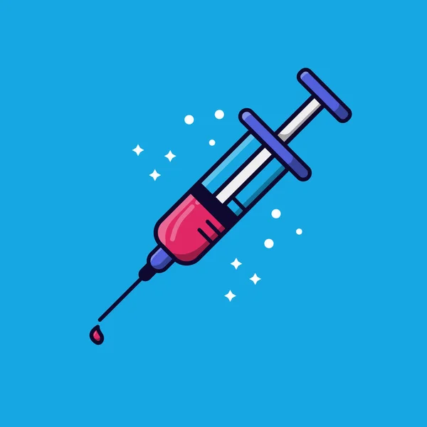 Projeto Ilustração Ícone Médico Injeção — Vetor de Stock