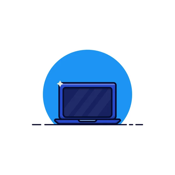 Vector Illustratie Van Laptop Illustratie Ontwerp — Stockvector
