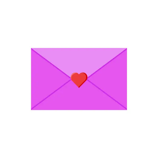 Envelope Design Ilustração Amor — Vetor de Stock