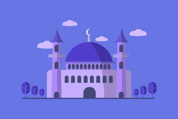Moscheegrafik Monat Ramadan — Stockvektor