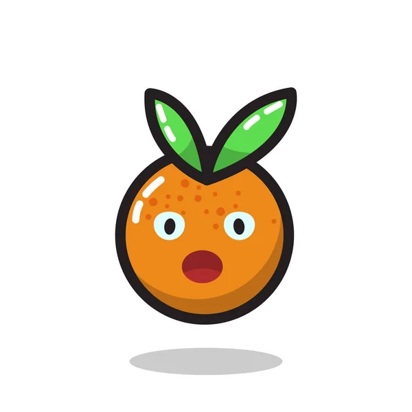 Logo Mascotte Caractère Orange — Image vectorielle