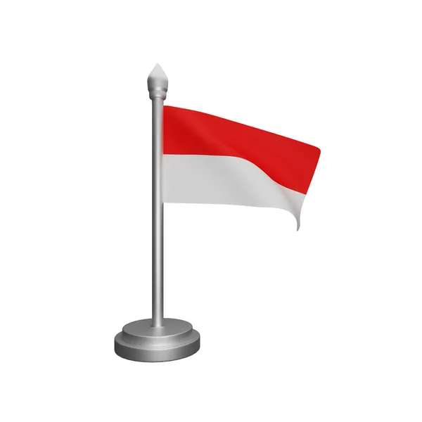 Gengivelse Indonesiske Flag Koncept Indonesia Nationaldag - Stock-foto
