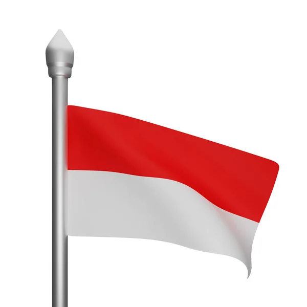 Rendering Indonesia Flag Concept Indonesia National Day — Stock Photo, Image