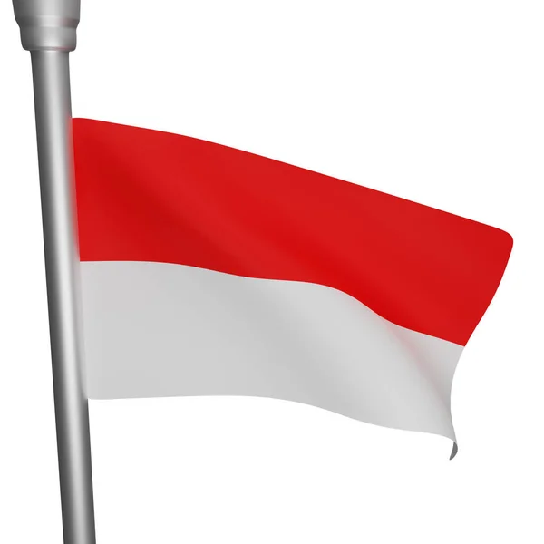 Απόδοση Της Έννοιας Σημαία Ινδονησία Ινδονησία Εθνική Ημέρα — Φωτογραφία Αρχείου