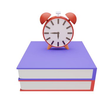 Okul konseptine geri dönen 3D saat