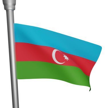 Azerbaijan bayrak konseptinin 3D yorumlanması Azerbaijan Ulusal Günü