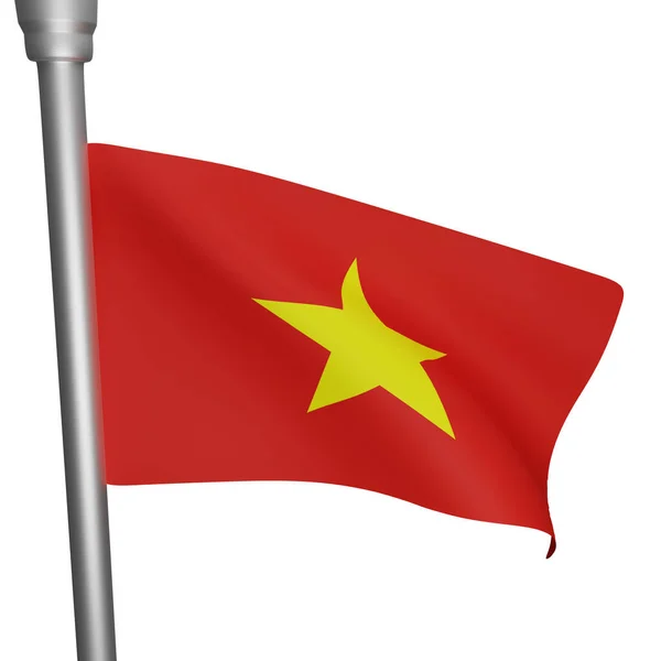 Renderização Vietnam Bandeira Conceito Vietnam Dia Nacional — Fotografia de Stock