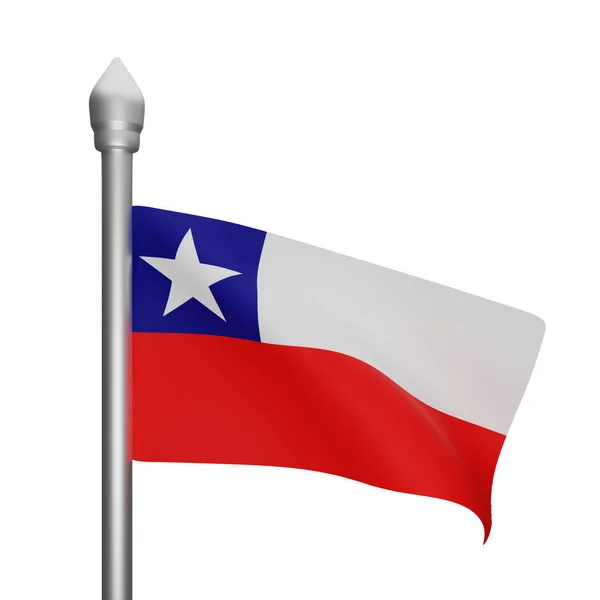 Vykreslování Konceptu Chile Flag Chile Národní Den — Stock fotografie