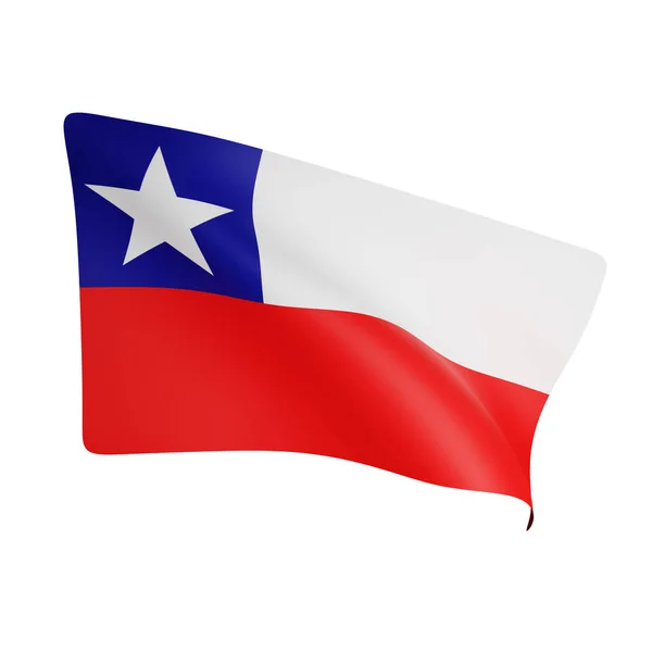 Renderização Chile Bandeira Conceito Chile Dia Nacional — Fotografia de Stock