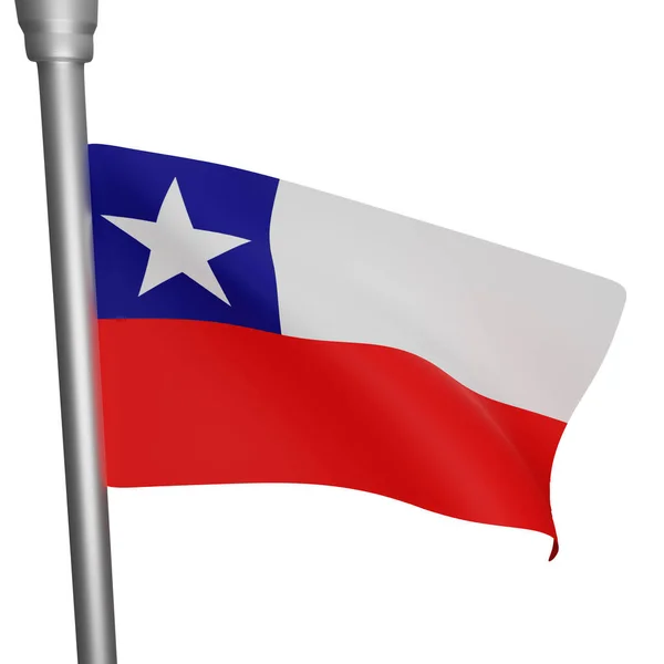 Renderização Chile Bandeira Conceito Chile Dia Nacional — Fotografia de Stock