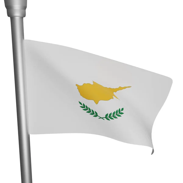 Відображення Концепції Прапора Кіпру Національний День — стокове фото