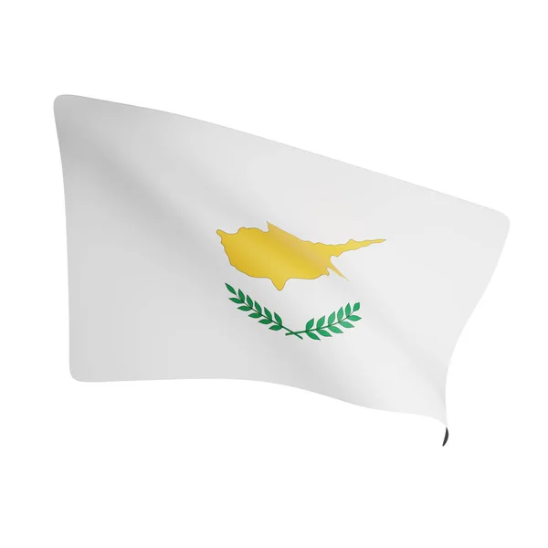 Відображення Концепції Прапора Кіпру Національний День — стокове фото