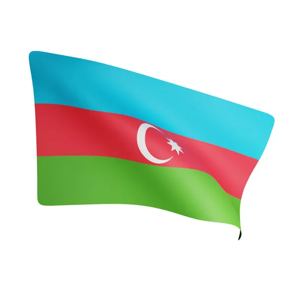 Tolkning Azerbajdzjans Flaggkoncept Azerbajdzjans Nationaldag — Stockfoto
