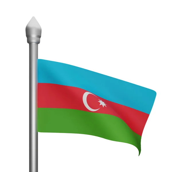 Vykreslování Azerbaijan Vlajky Koncept Azerbaijan Národní Den — Stock fotografie