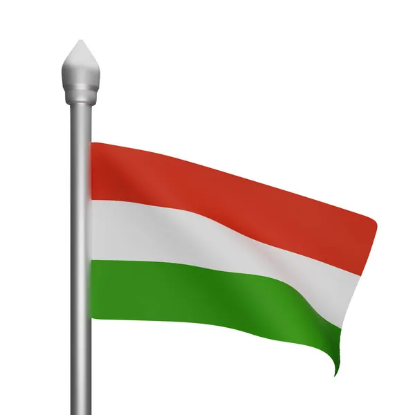 Renderização Conceito Bandeira Húngara Dia Nacional Húngaro — Fotografia de Stock