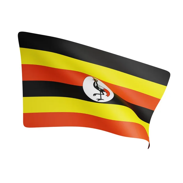 Darstellung Des Ugandaflaggenkonzepts Ugandas Nationalfeiertag — Stockfoto