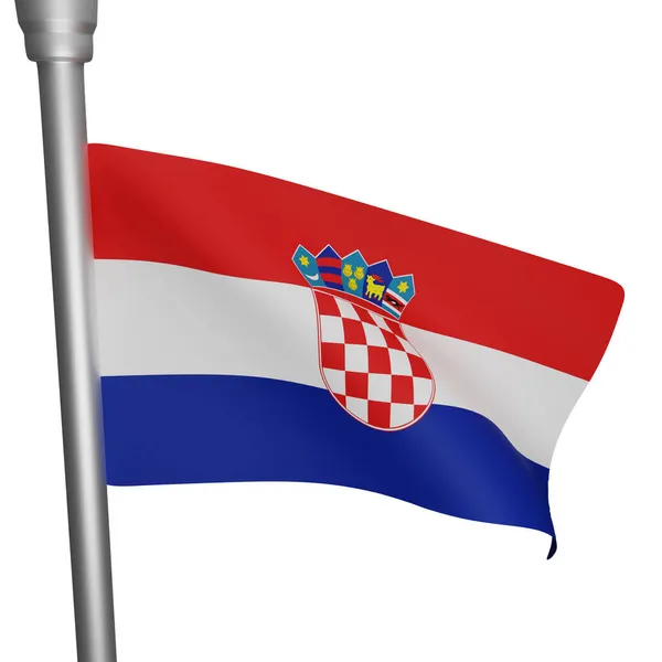 クロアチア国旗コンセプトの3Dレンダリング クロアチア ナショナル — ストック写真
