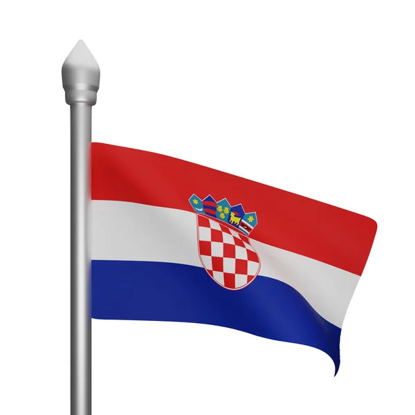 Renderelése Horvát Zászló Koncepció Horvát Nemzeti Nap — Stock Fotó