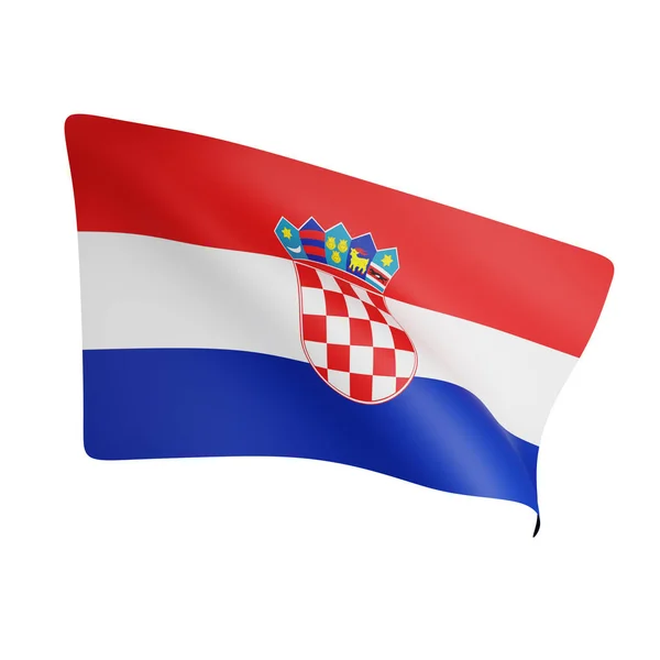 Renderização Croatia Bandeira Conceito Croatia Dia Nacional — Fotografia de Stock