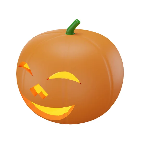 Rendering Zucca Con Concetto Halloween — Foto Stock