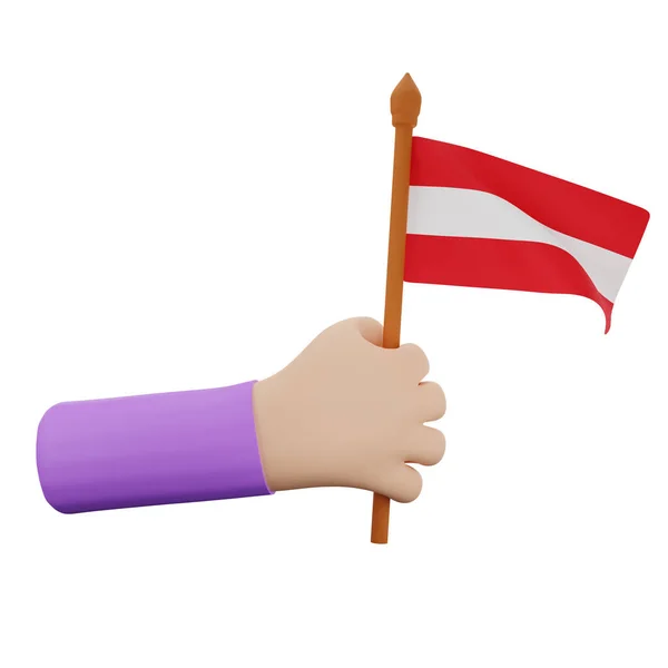 Mão Renderização Com Austria Conceito Dia Nacional — Fotografia de Stock