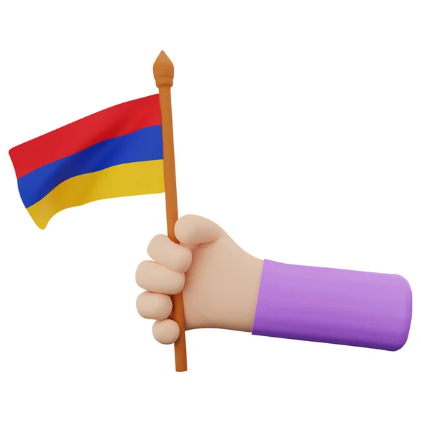 Rendering Hand Armenia National Day Concept — Stock Photo, Image