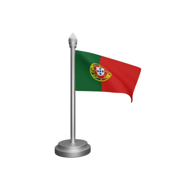 Renderização Portugal Bandeira Conceito Portugal Dia Nacional — Fotografia de Stock