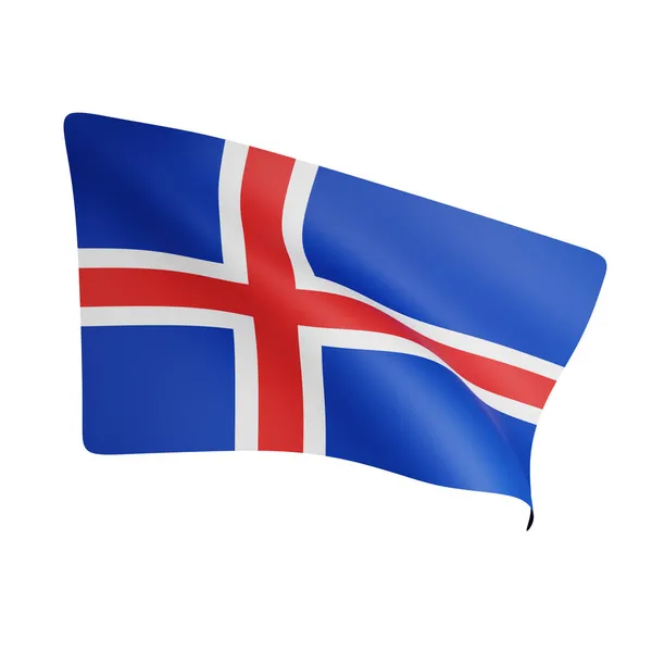 Рендеринг Поняття Прапор Iceland National Day — стокове фото
