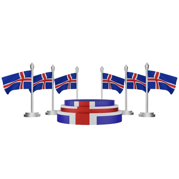 Vykreslování Pódia Konceptem Island National Day — Stock fotografie