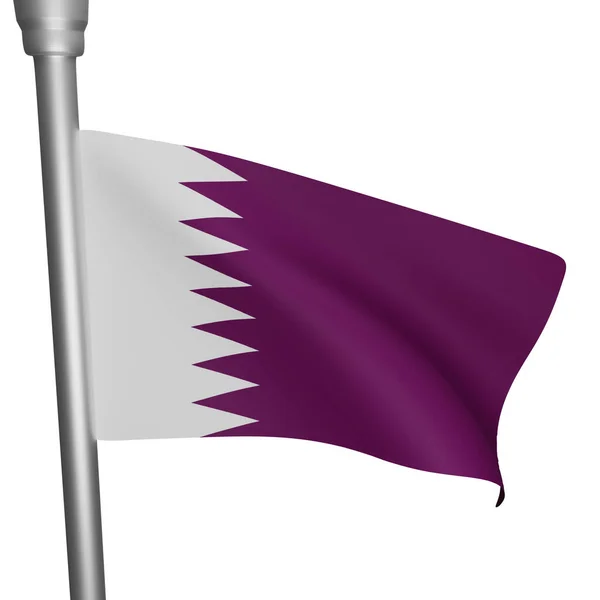 렌더링 Qatar 플래그 컨셉트 Qatar National Day — 스톡 사진