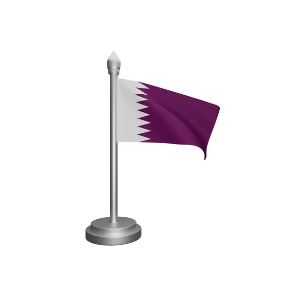 Representación Qatar Bandera Concepto Qatar Día Nacional — Foto de Stock