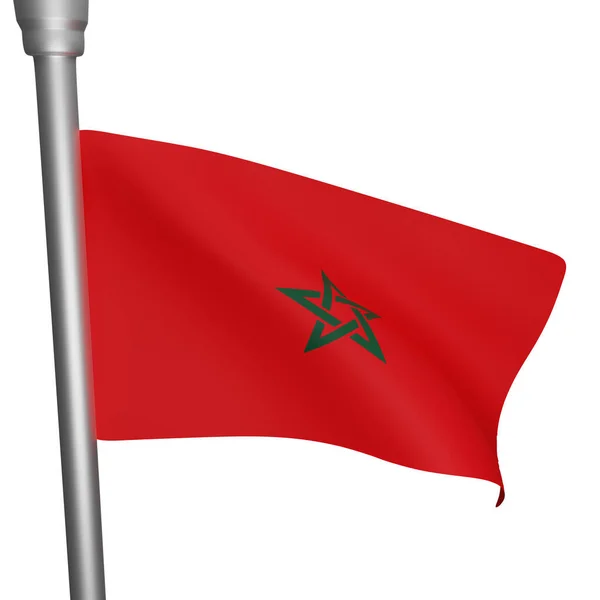 Vykreslování Morocco Vlajky Koncept Morocco Národní Den — Stock fotografie