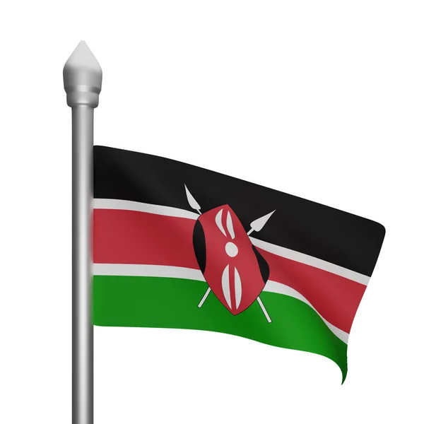 Weergave Van Kenya Vlag Concept Kenya Nationale Dag — Stockfoto