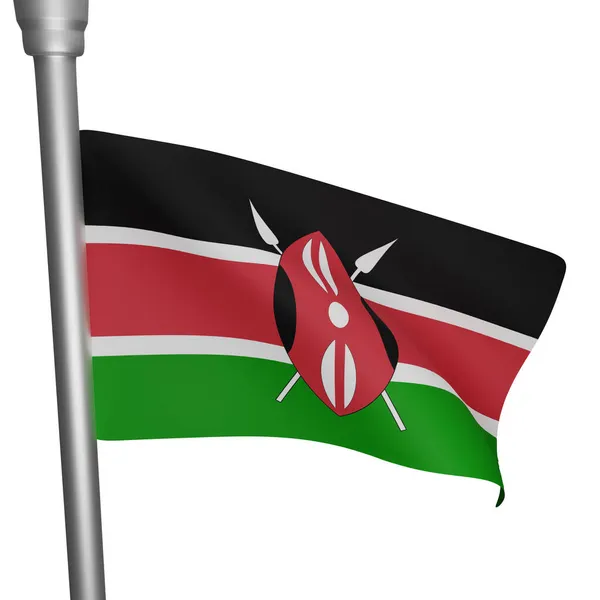Återgivning Kenya Flagga Koncept Kenya Nationaldag — Stockfoto