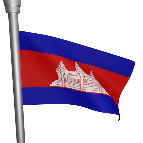 Återgivning Cambodiaflaggekonceptet Cambodia National Day — Stockfoto