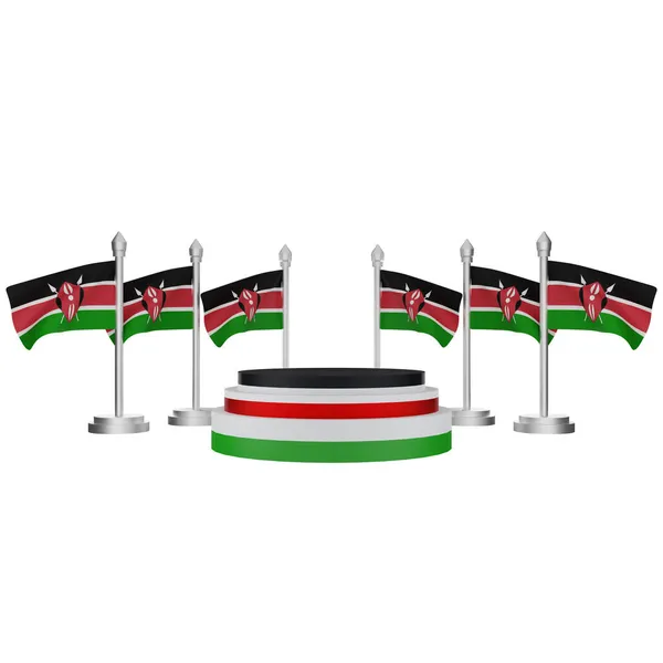 Rendering Podium Med Kenya National Day Koncept — Stockfoto