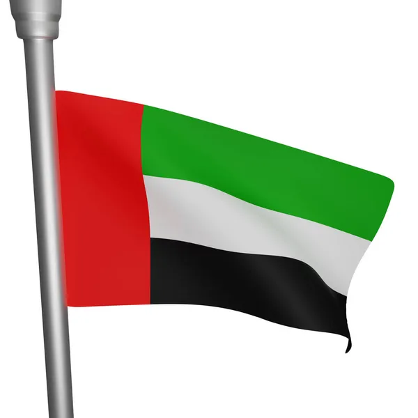 Rendering United Arab Emirates Flag Concept United Arab Emirates National — Stock fotografie