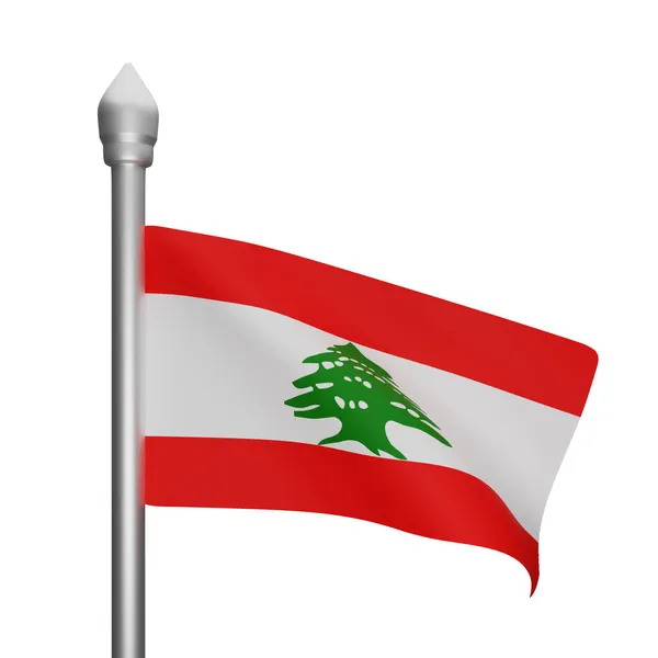 Renderização Conceito Bandeira Lebanon Dia Nacional Lebanon — Fotografia de Stock