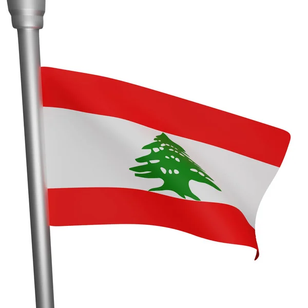 Rendering Lebanon Flag Concept Lebanon National Day — Foto de Stock