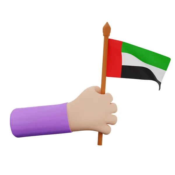 Rendering Hand United Arab Emirates National Day Concept — Stock Photo, Image