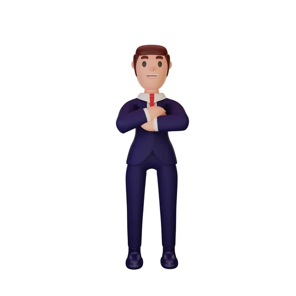 ビジネスコンセプトのキャラクターの3Dレンダリング — ストック写真