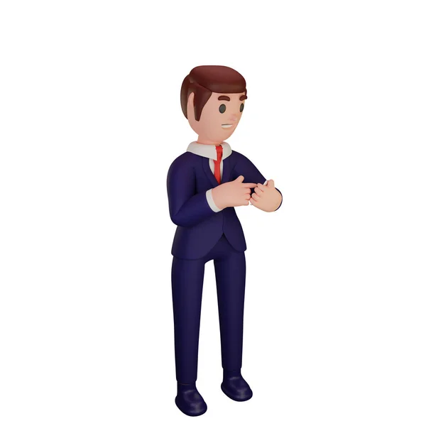 ビジネスコンセプトのキャラクターの3Dレンダリング — ストック写真