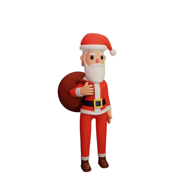 Renderização Santa Personagem Com Natal Conceito Ano Novo — Fotografia de Stock