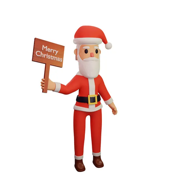 Renderização Santa Personagem Com Natal Conceito Ano Novo — Fotografia de Stock