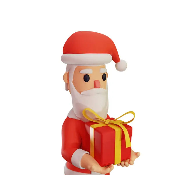 Renderowanie Charakteru Mikołaja Bożym Narodzeniem Koncepcja Nowego Roku — Zdjęcie stockowe