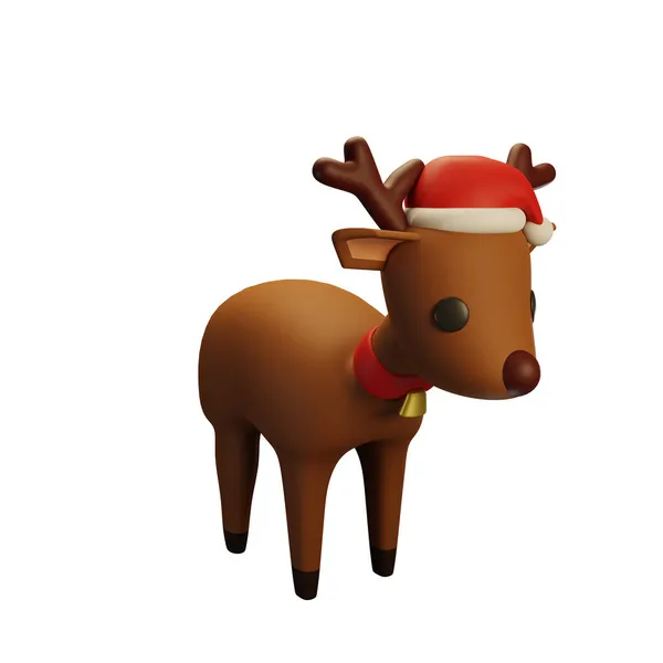 Rendering Reindeer Christmas New Year Concept — Stock Photo, Image